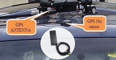 GPS antenna GL312LM on vehicle GPS antenna GL312LM on vehicle