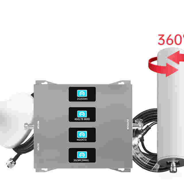 700/800/850/900/1800/2100/2600MHz 360° Coverage Quad-Band High-Gain Signal Booster