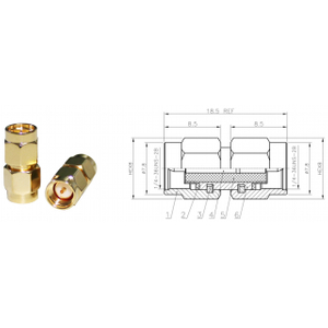 7GHz 50Ω Miniature SMA Adaptor