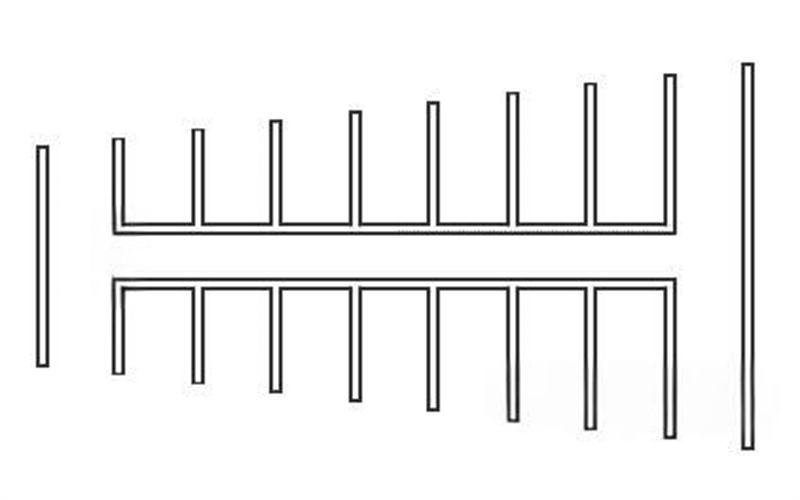 LPDA antenna drawing