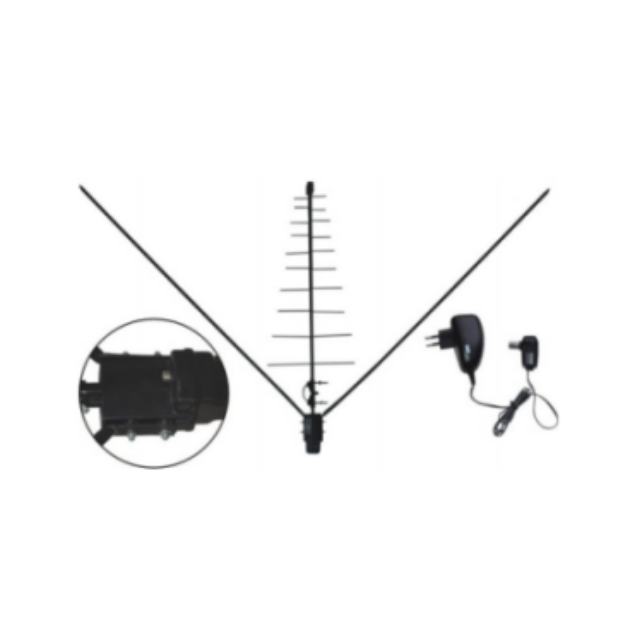 470-862MHz 26dbi outdoor antenna with built-in amplifier