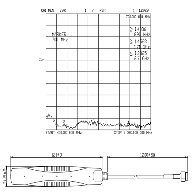 5g Adhsive Patch Antenna testing drawing