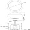 7 in 1 Wifi And Lte Combo Antenna dimension drawing