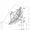 Earth Station Antenna Model NS-SEC-370 3.7m Antenna dimension drawing