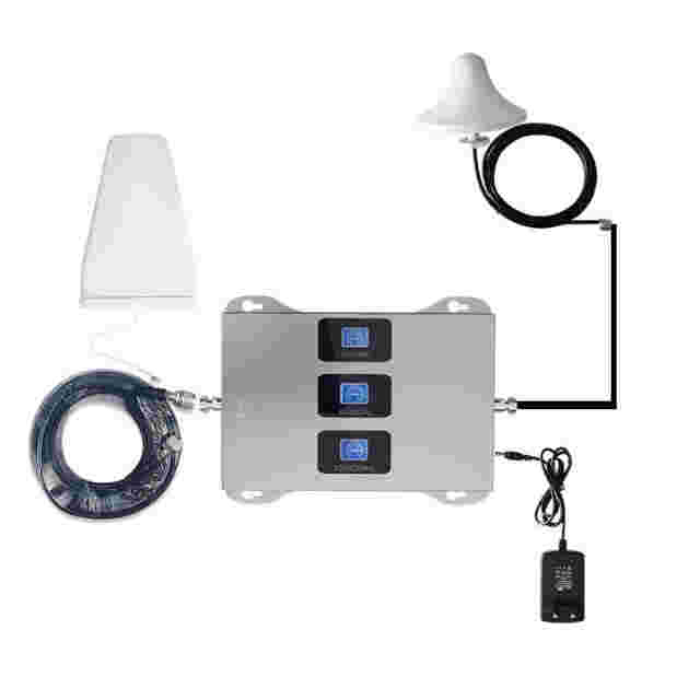 850/900/1800/2100/2600MHz Compact Tri-Band High-Gain Signal Booster