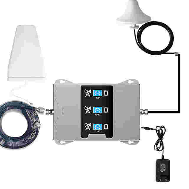 900/1800/2100MHz Frequency-Divided Tri-Band High-Gain Signal Booster