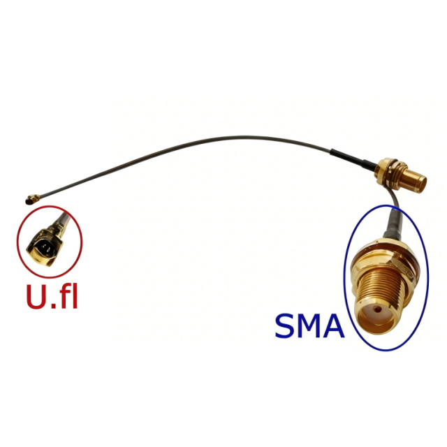 SMA Female to U.FL RG1.13 RF Cable Assembly