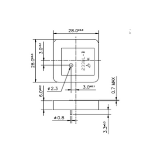 Wideband 2332MHz Ceramic GPS Antenna GL2806B